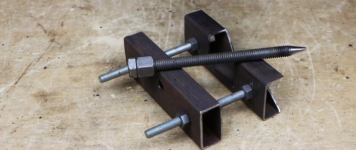 How to make a bearing puller from a piece of profile pipe