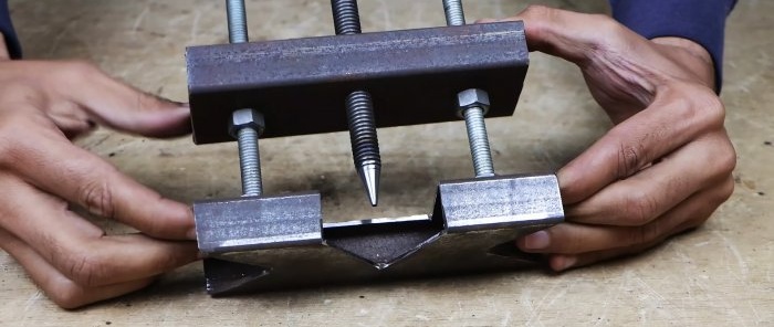 How to make a bearing puller from a piece of profile pipe