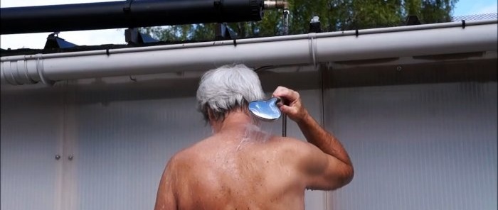 How to make a solar shower from PVC pipe