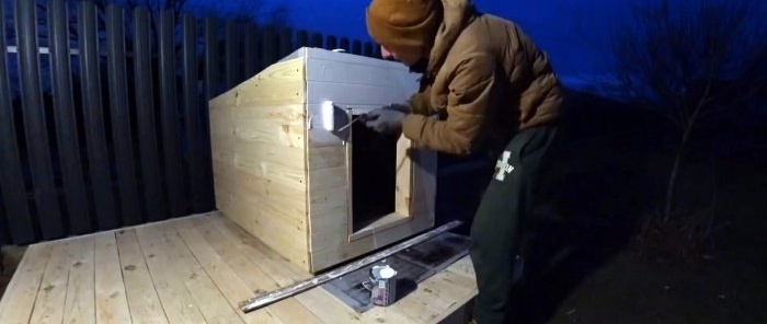 How to make a warm dog house with Wi-Fi control