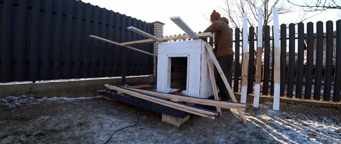 How to make a warm dog house with Wi-Fi control