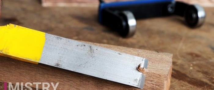 How to make a convenient jig for sharpening chisels