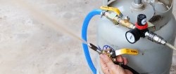 How to make a sandblaster from a small gas cylinder