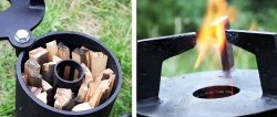 How to make a simple stove from a pipe with a one-time filling and adjustable flame