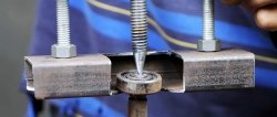 How to make a bearing puller from a piece of profile pipe