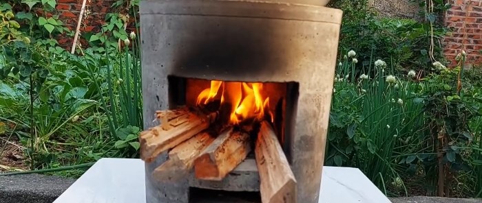 How to make a smokeless stove using cement and a couple of plastic buckets