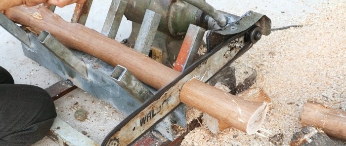 How to make a power machine for easy sawing of wood