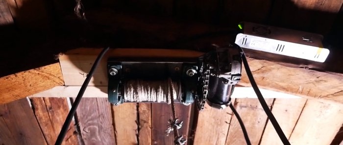 How to make a winch based on a car windshield wiper gear motor