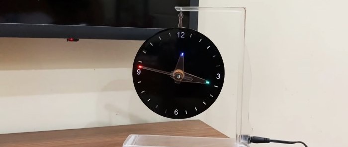 How to make an LED watch with wireless backlighting of hands and dial