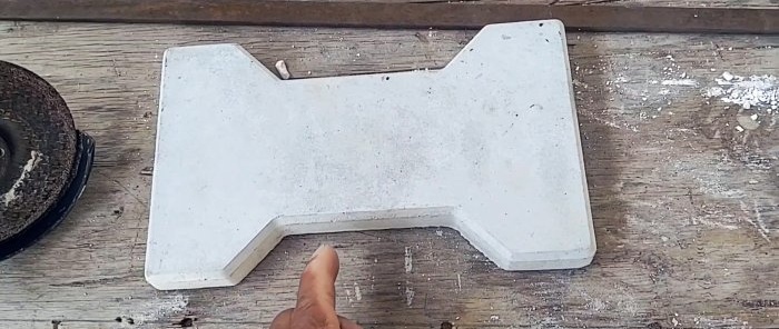 How to make a stamp and emboss under paving slabs on concrete