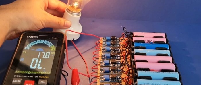 How to connect low-voltage converters in series and get 220 V