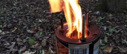 How to make a smokeless pyrolysis woodchip stove with high efficiency from tin cans