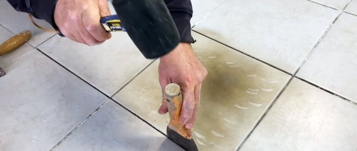 How to dismantle coiled tiles without breaking them