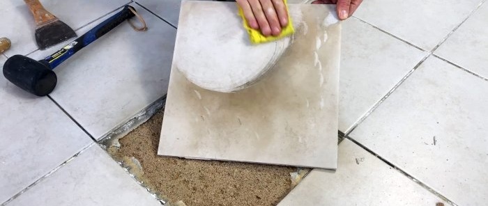 How to dismantle coiled tiles without breaking them