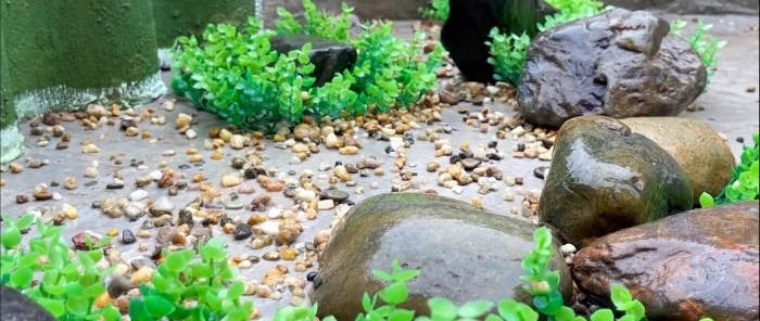 How to cheaply make a pond in the garden from available materials