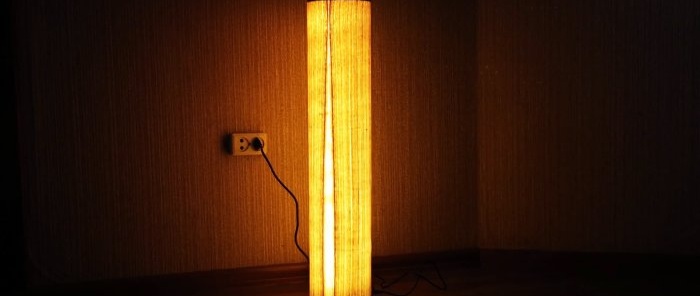 How to make an original lamp from PET bottles and veneer strips