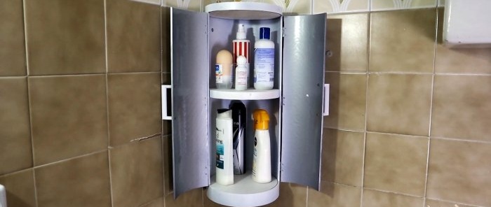 How to make a corner cabinet for a bathroom from PVC pipe