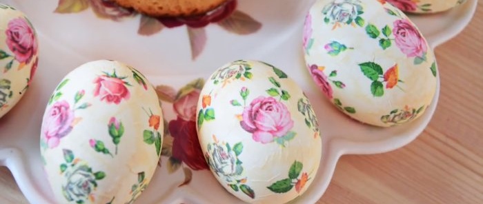 How to easily decorate eggs without stickers and save money