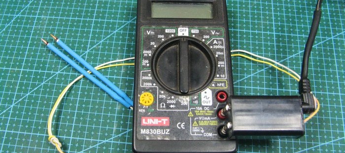 A very simple multimeter attachment for checking LEDs and more