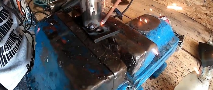 Making a muffler for a home trimmer