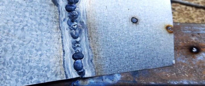 The trick of an experienced welder when welding thin metal 03 mm