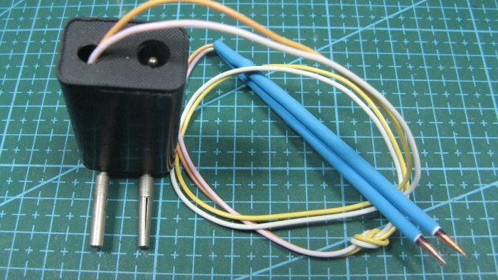 A very simple multimeter attachment for checking LEDs and more