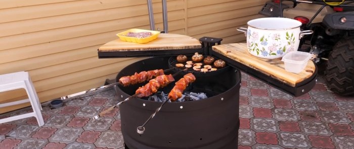 How to make a barbecue grill from a barrel