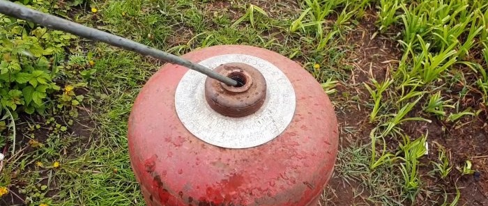 How to make a stove for a cauldron from a gas cylinder