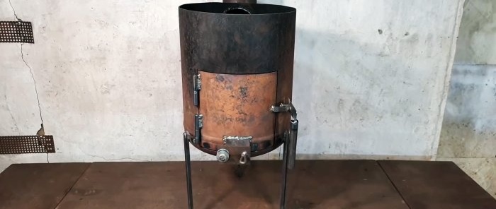 How to make a stove for a cauldron from a gas cylinder