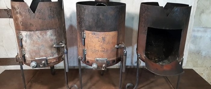 How to make a stove for a cauldron from a gas cylinder