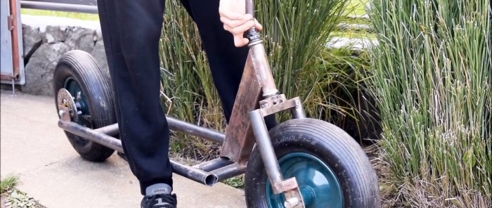 How to make a scooter based on a trimmer engine