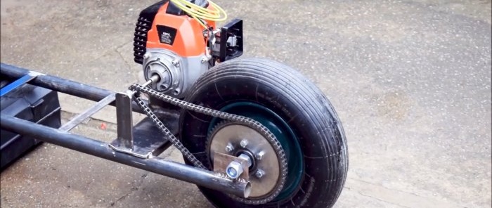 How to make a scooter based on a trimmer engine