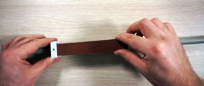 How to assemble a structure for sharpening knives from available materials