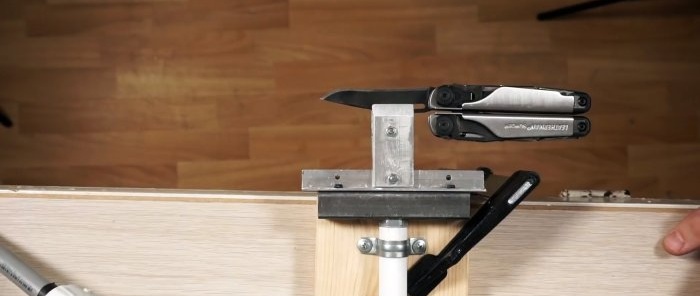 How to assemble a structure for sharpening knives from available materials