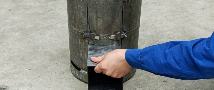 2 in 1 oven from an old gas cylinder with oven and stove for cooking