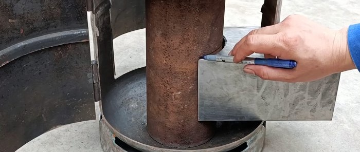 2 in 1 oven from an old gas cylinder with oven and stove for cooking