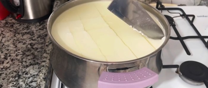 Recipe for tender brine cheese with a minimum amount of ingredients