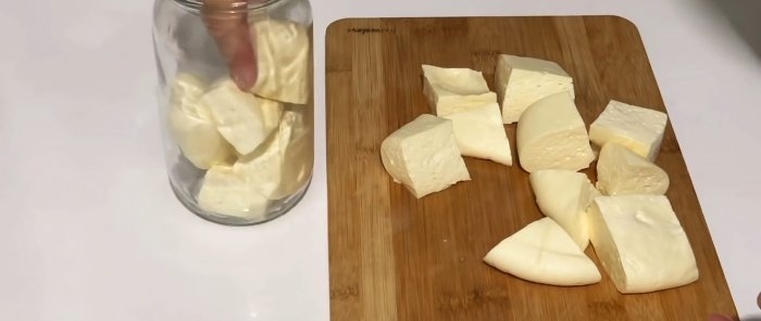 Recipe for tender brine cheese with a minimum amount of ingredients