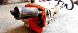 Making a muffler for a home trimmer