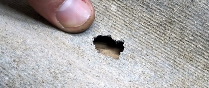 How and with what to repair a hole in the roof