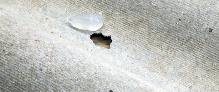 How and with what to repair a hole in the roof