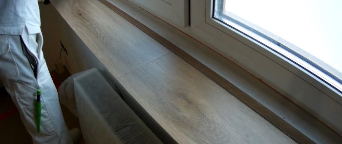 How to use leftover laminate flooring and make a window sill for almost free