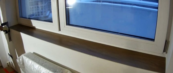 How to use leftover laminate flooring and make a window sill for almost free