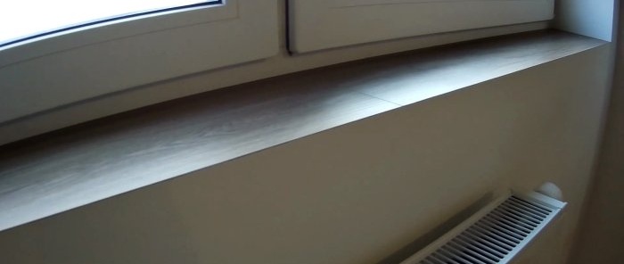 How to use leftover laminate flooring and make a window sill for almost free