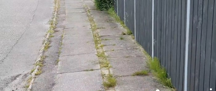 How to easily remove grass between tiles without buying chemicals