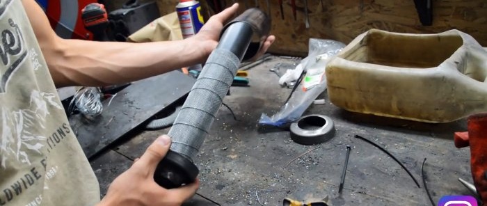 How to make an effective muffler for a motorcycle engine