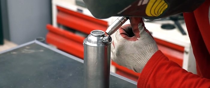 How to make a mini sandblaster using an aerosol can