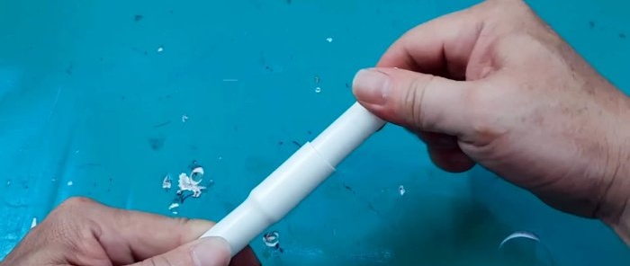 How to make a check valve for sewerage from PVC pipes