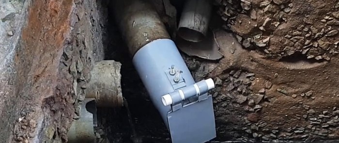 How to make a check valve for sewerage from PVC pipes