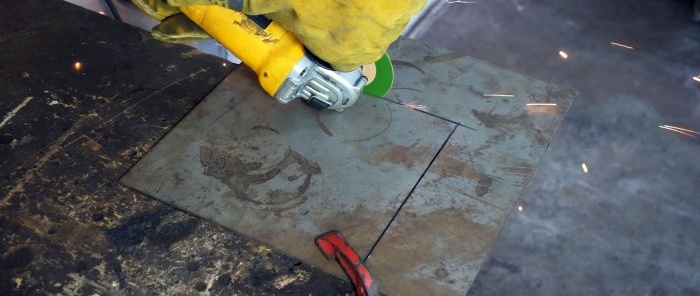 Attachment to an angle grinder for an even cut